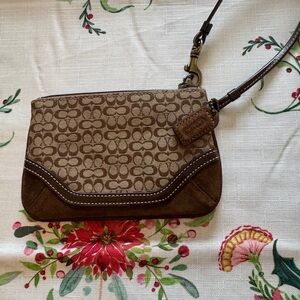 Coach Brown Signature Women's Wristlet